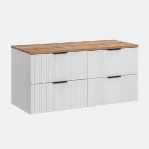 Móvel sob-lavatório 120cm plano de toilette Adriel Branco