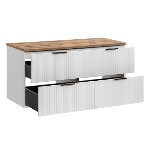 Móvel sob-lavatório 120cm plano de toilette Adriel Branco