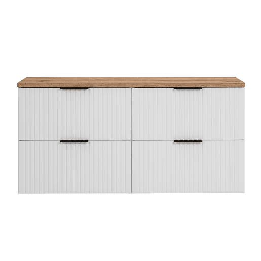 Móvel sob-lavatório 120cm plano de toilette Adriel Branco