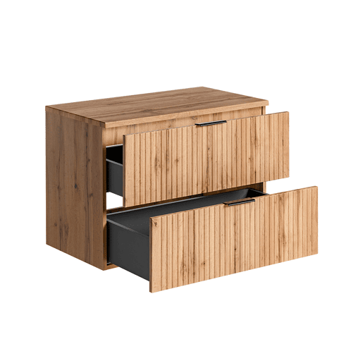 Móvel sob lavatório 80cm plano de toilette Adriel Madeira