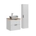 Conjunto mueble lavabo individual y columna Adriel 60 Conjunto mueble lavabo individual y columna Adriel 60 Blanco