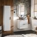 Conjunto mueble lavabo individual y columna Adriel 60 Conjunto mueble lavabo individual y columna Adriel 60 Blanco