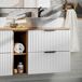 Conjunto mueble doble lavabo 2 nichos y columna Adriel Conjunto mueble doble lavabo 2 nichos y columna Adriel Blanco
