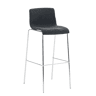 Taburete de bar Hover de tela con base de cuatro patas Gris oscuro 48X43X100 cm