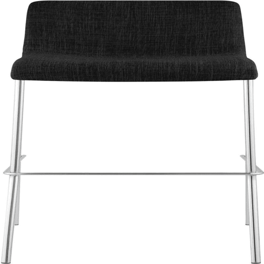 Taburete de bar Hover de tela con base de cuatro patas Gris oscuro 48X43X100 cm Taburete de bar Hover de tela con base de cuatro patas Gris oscuro 48X43X100 cm