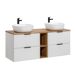Conjunto mueble doble lavabo 2 nichos y columna Adriel 140 Conjunto mueble doble lavabo 2 nichos y columna Adriel 140 Beige