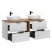 Conjunto mueble doble lavabo 2 nichos y columna Adriel 140 Conjunto mueble doble lavabo 2 nichos y columna Adriel 140 Beige