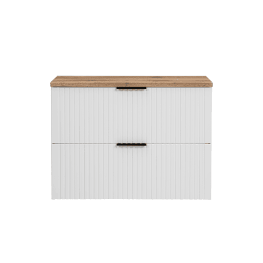 Móvel sob lavatório 80cm plano de toilette Adriel Branco