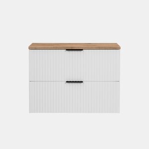 Móvel sob lavatório 80cm plano de toilette Adriel Branco