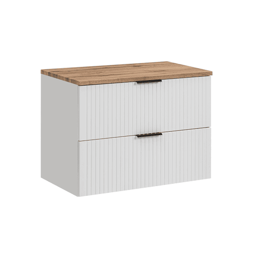 Móvel sob lavatório 80cm plano de toilette Adriel Branco