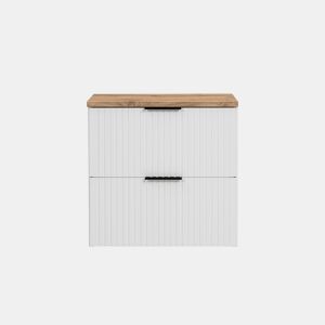 Móvel sob lavatório 60cm plano de toilette Adriel Branco