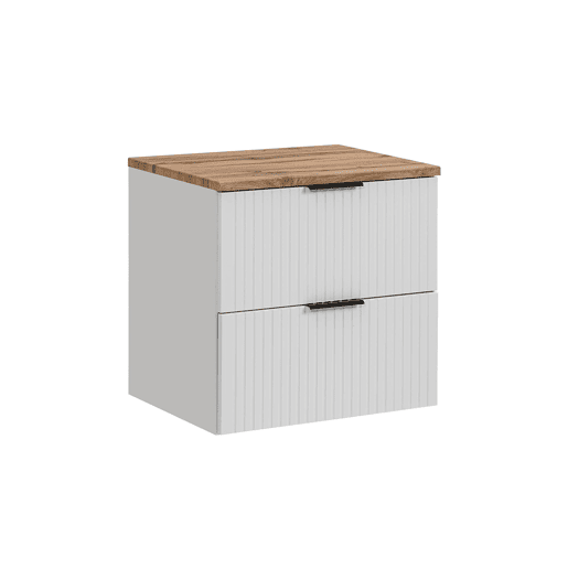 Móvel sob lavatório 60cm plano de toilette Adriel Branco