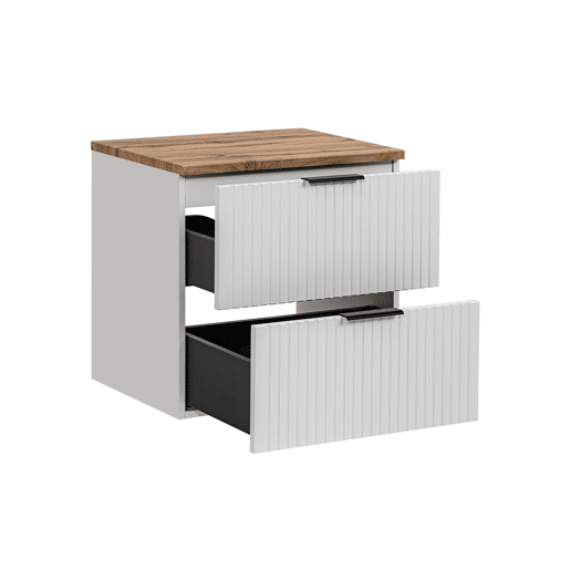 Móvel sob lavatório 60cm plano de toilette Adriel Branco