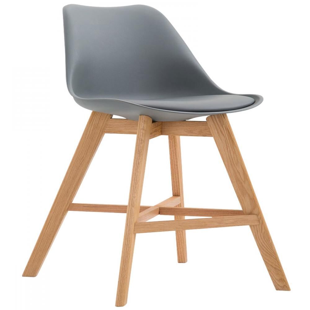 Taburete alto cannes en cuero sintético 56x48x112 cm