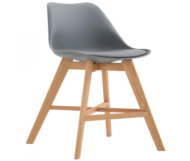 Taburete alto cannes en cuero sintético 56x48x112 cm