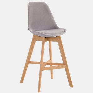 Taburete Cannes en Terciopelo Gris 56X48X112 cm