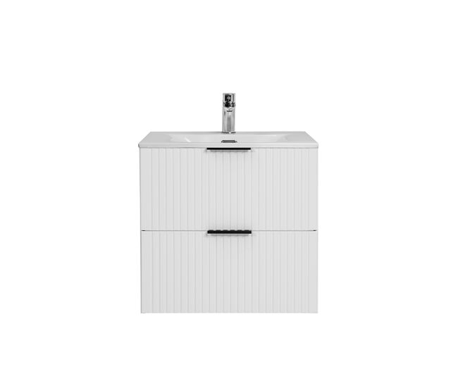 Mueble lavabo individual encastrado 60cm adriel blanco
