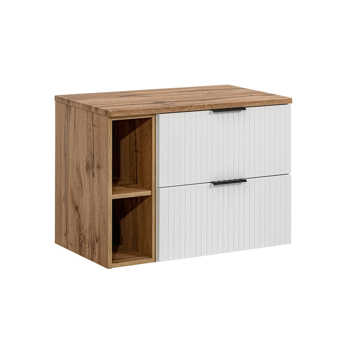Mueble bajo lavabo 80cm 2 nichos adriel blanco