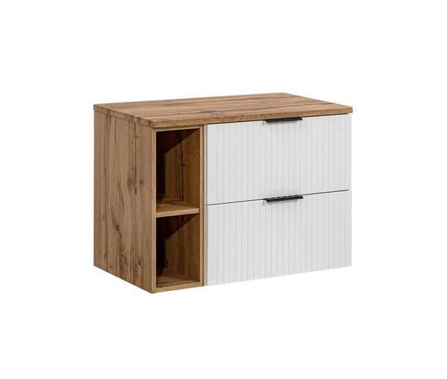 Mueble bajo lavabo 80cm 2 nichos adriel blanco