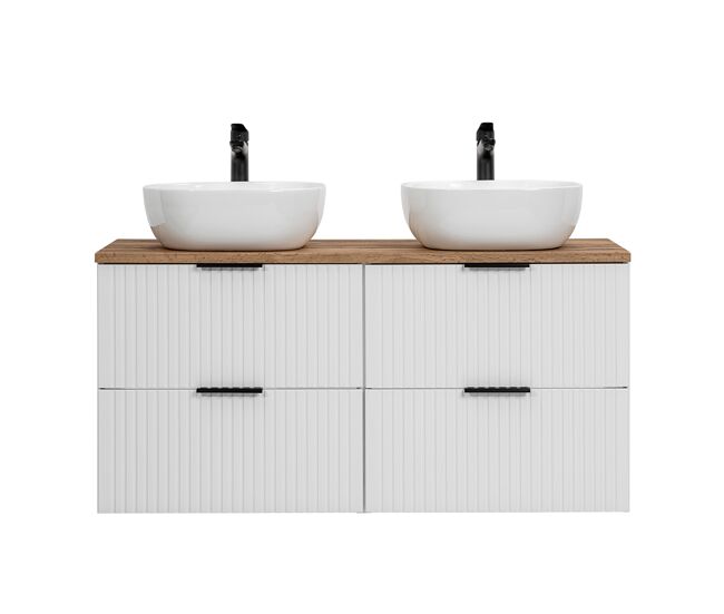 Mueble doble lavabo 120cm adriel blanco