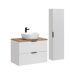 Conjunto mueble lavabo individual y columna Adriel 80 Conjunto mueble lavabo individual y columna Adriel 80 Beige