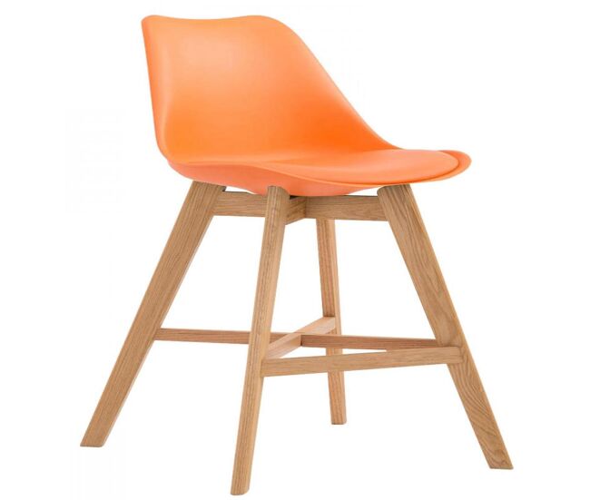 Taburete alto cannes en cuero sintético 56x48x112 cm