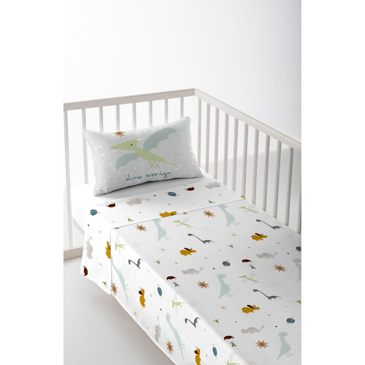 Juego de sábana cuna/maxicuna dinos b cuna 60 cm