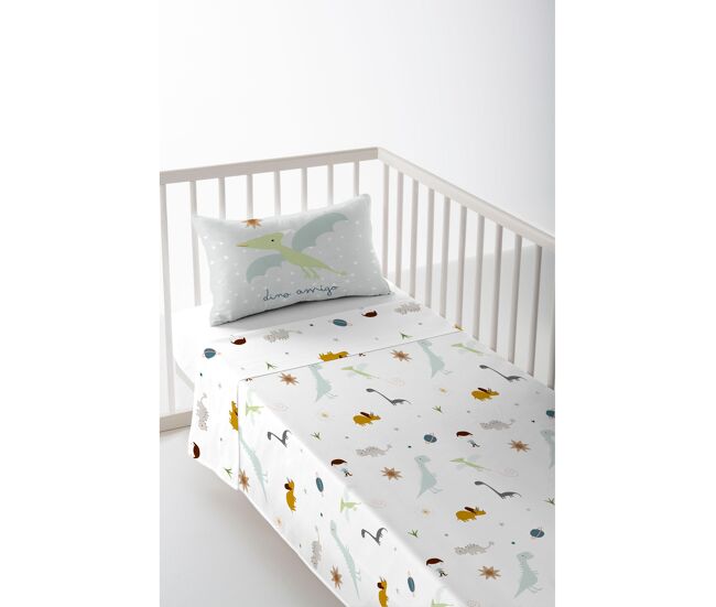 Juego de sábana cuna/maxicuna dinos b cuna 60 cm