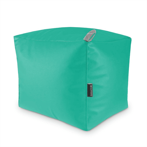 Quadrados Puff Leatherette Outdoor Turquoise Happers HAPPERS