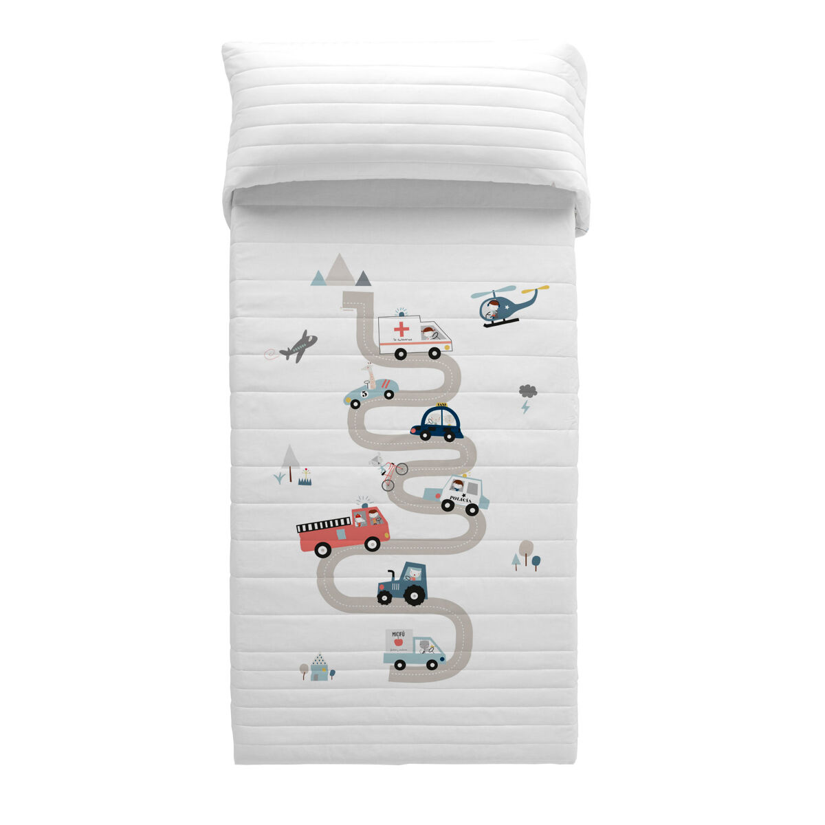COLCHA BOUTI REVERSIBLE TRANSPORTES 