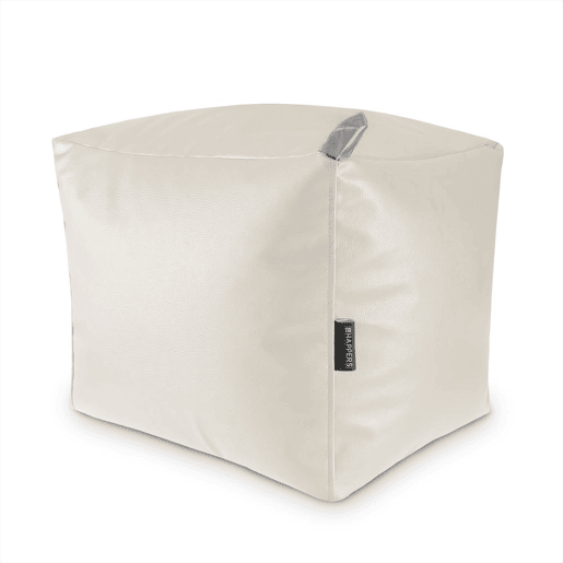 Quadrados Puff Leatherette Outdoor White Happers HAPPERS