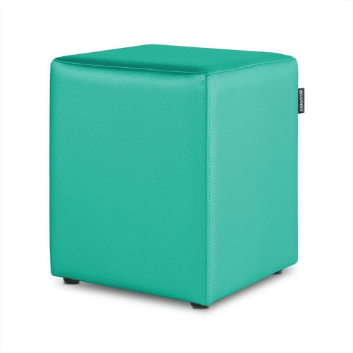 Puff Cube Leatherette Outdoor Turquoise Happers 1 UNIDADE HAPPERS