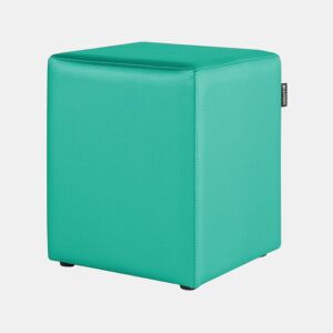 Puff Cube Leatherette Outdoor Turquoise Happers 1 UNIDADE HAPPERS