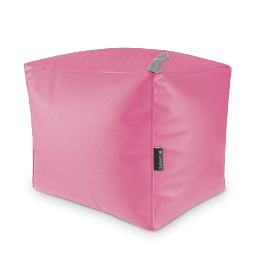 Puff Cuadrado Polipiel Exterior Rosa Happers HAPPERS