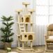 Árbol para Gato Tablero Madera Aglomerado, Felpa y Sisal PawHut Árbol para Gato Tablero Madera Aglomerado, Felpa y Sisal PawHut Beige