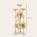 Árbol para Gato Tablero Madera Aglomerado, Felpa y Sisal PawHut Árbol para Gato Tablero Madera Aglomerado, Felpa y Sisal PawHut Beige