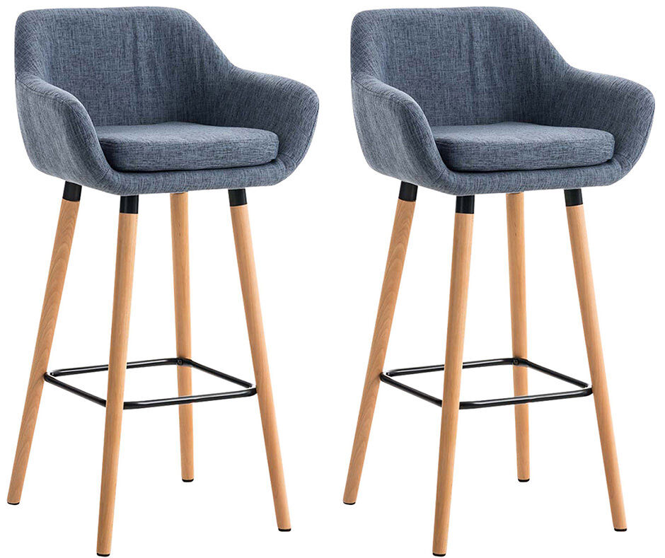 Set de 2 taburetes grant en tela 46x55x99 cm
