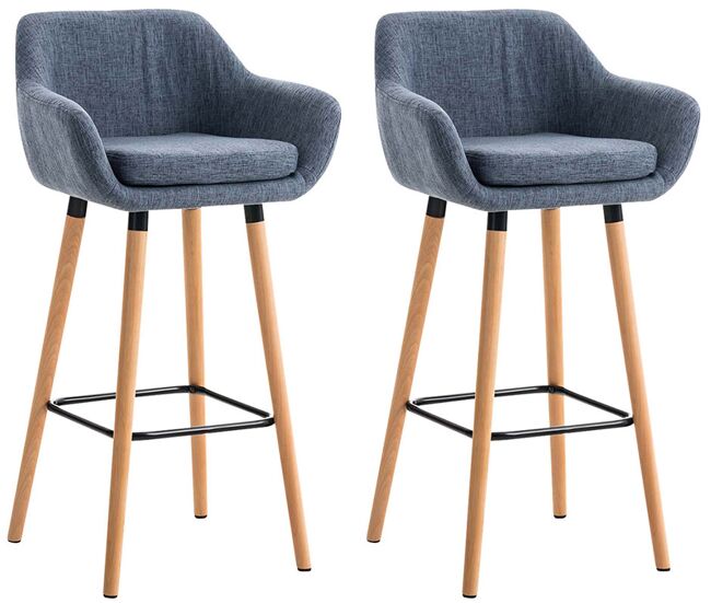 Set de 2 taburetes grant en tela 46x55x99 cm
