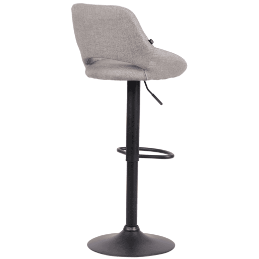 Taburete de bar Milet tapizado en tela Gris 48X47X85 cm