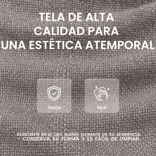 Taburete de bar Milet tapizado en tela Gris 48X47X85 cm