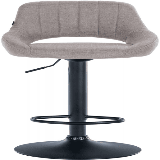 Taburete de bar Milet tapizado en tela Gris 48X47X85 cm