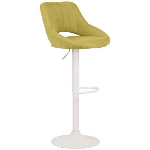 Taburete de bar Milet tapizado en tela Verde 48X47X85 cm