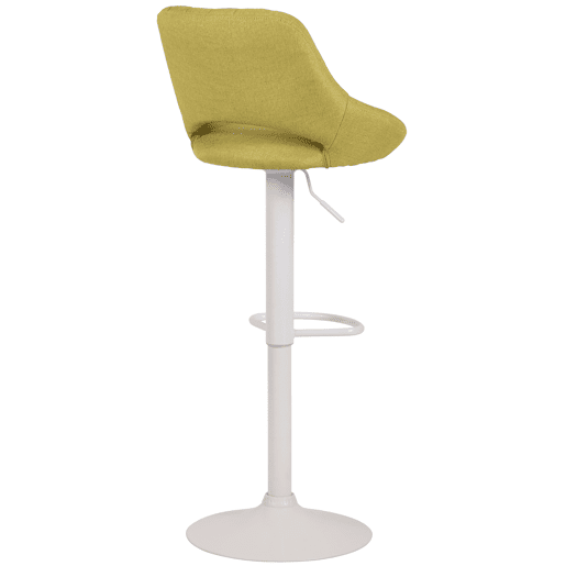 Taburete de bar Milet tapizado en tela Verde 48X47X85 cm