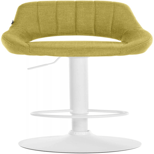 Taburete de bar Milet tapizado en tela Verde 48X47X85 cm