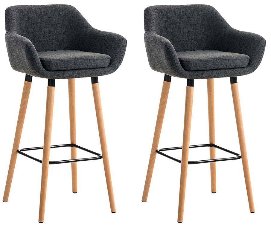 Set de 2 taburetes grant en tela 46x55x99 cm