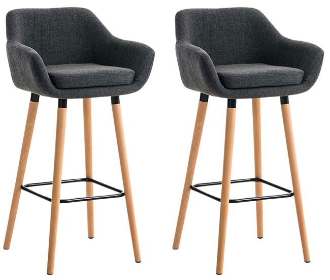 Set de 2 taburetes grant en tela 46x55x99 cm