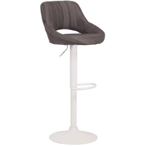 Taburete de bar Milet tapizado en tela Gris oscuro 48X47X85 cm