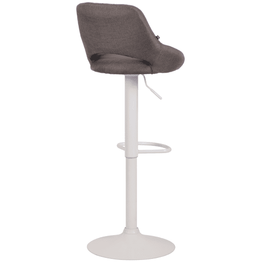 Taburete de bar Milet tapizado en tela Gris oscuro 48X47X85 cm