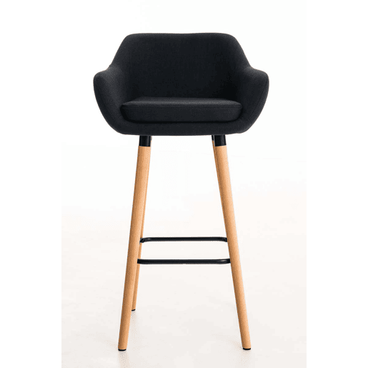 Taburete de barra Grant tela Negro 46X55X99 cm
