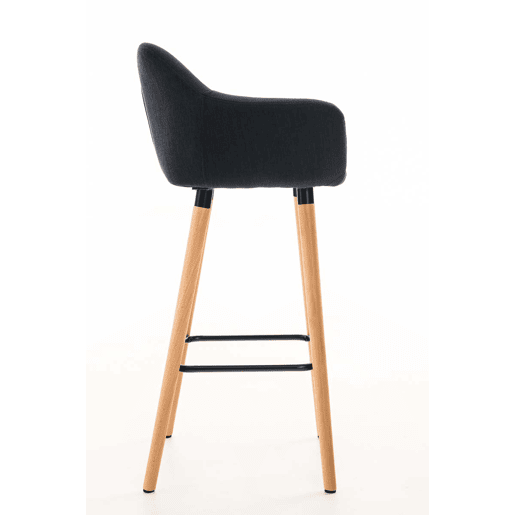 Taburete de barra Grant tela Negro 46X55X99 cm